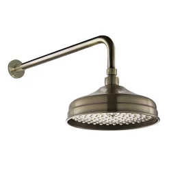 Chatsworth 1928 Antique Brass Traditional Shower With Concealed Valve, 8" Head + Handset -Shower Baths Discount ch63vabpk1d3