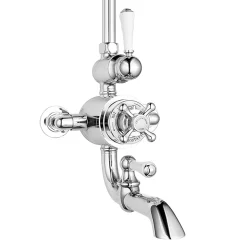 Chatsworth 1928 Traditional Thermostatic Shower With Rigid Riser & Bath Tap -Shower Baths Discount chtbt15rr d2