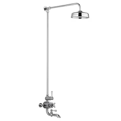 Chatsworth 1928 Traditional Thermostatic Shower With Rigid Riser & Bath Tap -Shower Baths Discount chtbt15rr n l