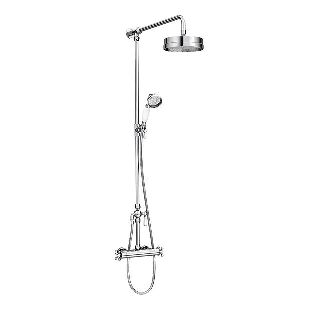 Chatsworth Traditional Crosshead Top Outlet Thermostatic Bar Shower Valve Inc. Rigid Riser Kit 3 Chatsworth Traditional Crosshead Top Outlet Thermostatic Bar Shower Valve Inc. Rigid Riser Kit