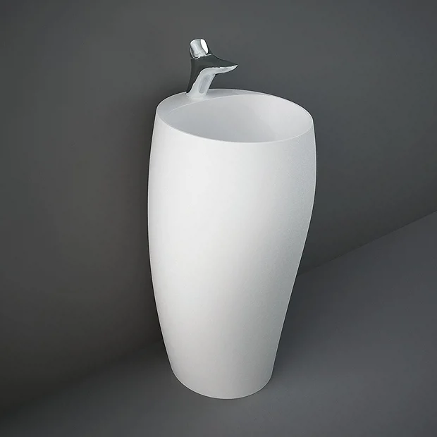 RAK Ceramic RAK Cloud 50cm 1TH Free Standing Basin - Matt White 3 RAK Ceramic RAK Cloud 50cm 1TH Free Standing Basin - Matt White