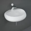 RAK Ceramic RAK Cloud 55cm 1TH Wall Hung Basin - Matt White -Shower Baths Discount clowb5501500a l