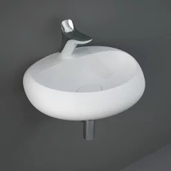 RAK Ceramic RAK Cloud 55cm 1TH Wall Hung Basin - Matt White