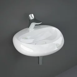 RAK Ceramic RAK Cloud 55cm 1TH Wall Hung Basin - Gloss White