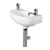 RAK Ceramic RAK Compact 45cm Slimline Basin - 2 TH -Shower Baths Discount comslwb2 l