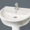 Ultra - Priory 600 Basin 1TH & Full Pedestal 2 Ultra - Priory 600 Basin 1TH & Full Pedestal -Shower Baths Discount cpr002d1
