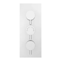 Cruze Bathroom Cruze Round Triple Thermostatic Valve With Round Shower Head + Handset