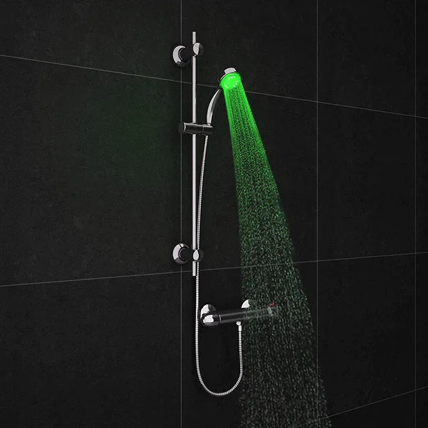 Cruze Bathroom Cruze LED Round Thermostatic Bar Valve + Slide Rail Kit 5 Cruze Bathroom Cruze LED Round Thermostatic Bar Valve + Slide Rail Kit - Image 3