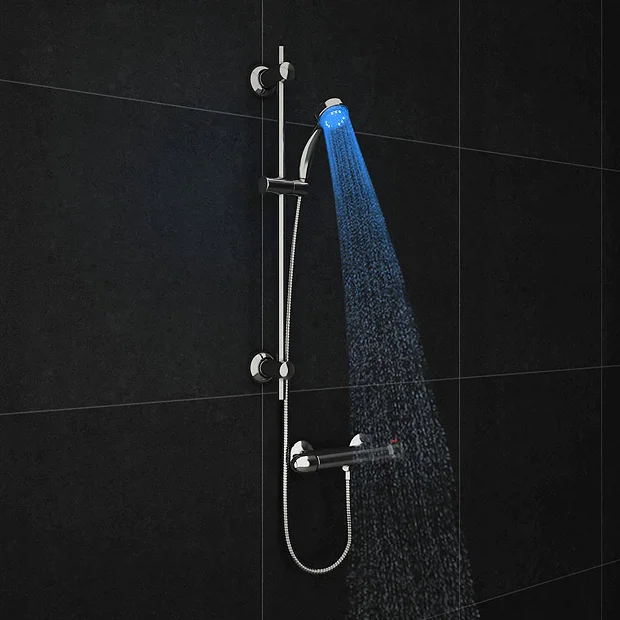 Cruze Bathroom Cruze LED Round Thermostatic Bar Valve + Slide Rail Kit 6 Cruze Bathroom Cruze LED Round Thermostatic Bar Valve + Slide Rail Kit - Image 4