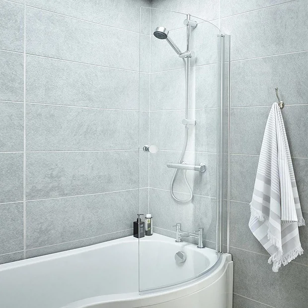 Cruze Bathroom Cruze P Shaped Shower Bath - 1700mm Inc. Screen With Knob + Panel 6 Cruze Bathroom Cruze P Shaped Shower Bath - 1700mm Inc. Screen With Knob + Panel - Image 4