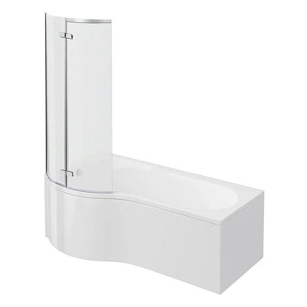 Cruze Bathroom Cruze P Shaped Shower Bath - 1700mm With Hinged Screen & Panel 4 Cruze Bathroom Cruze P Shaped Shower Bath - 1700mm With Hinged Screen & Panel - Image 2