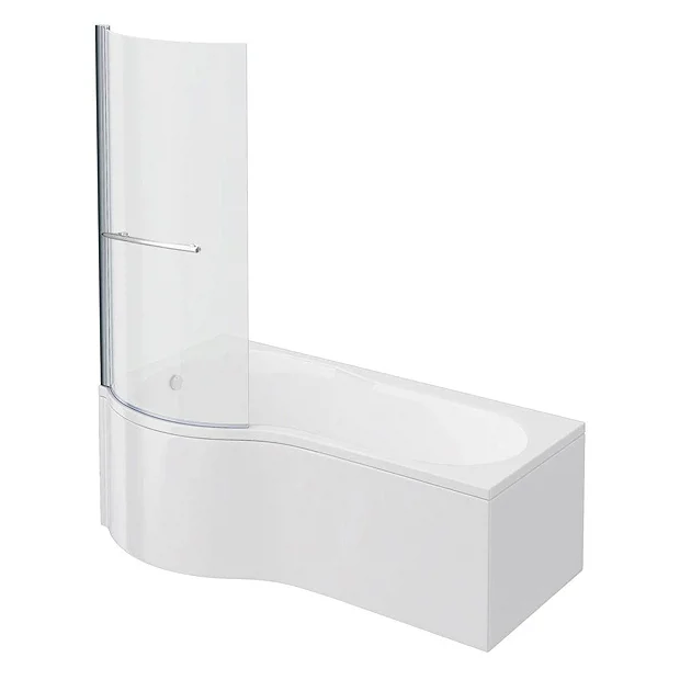 Cruze Bathroom Cruze P Shaped Shower Bath - 1700mm Inc. Screen With Rail + Panel 4 Cruze Bathroom Cruze P Shaped Shower Bath - 1700mm Inc. Screen With Rail + Panel - Image 2