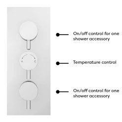 Cruze Bathroom Cruze 2 Outlet Shower System (Fixed Shower Head + Overflow Bath Filler) -Shower Baths Discount crz2ss n d2