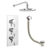 Cruze Bathroom Cruze 2 Outlet Shower System (Fixed Shower Head + Overflow Bath Filler) -Shower Baths Discount crz2ss n d6