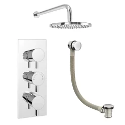 Cruze Bathroom Cruze 2 Outlet Shower System (Fixed Shower Head + Overflow Bath Filler)