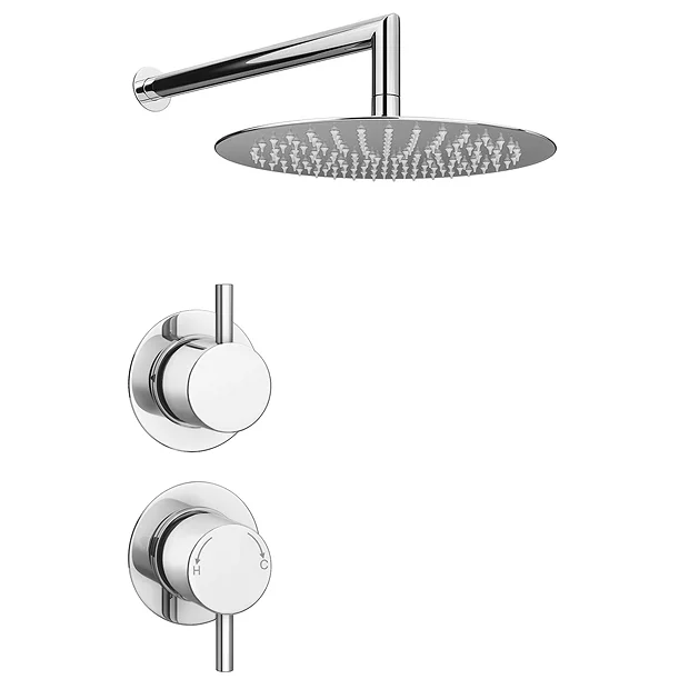 Cruze Bathroom Cruze Round Concealed Individual Stop Tap + Thermostatic Control Valve With 300mm Shower Head 5 Cruze Bathroom Cruze Round Concealed Individual Stop Tap + Thermostatic Control Valve With 300mm Shower Head - Image 3