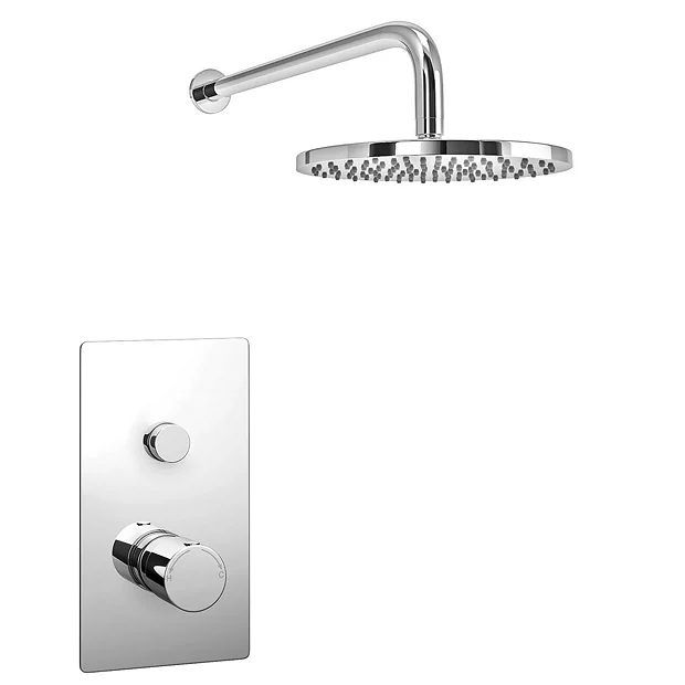 Cruze Bathroom Cruze Round Concealed Push-Button Valve + Rainfall Shower Head 3 Cruze Bathroom Cruze Round Concealed Push-Button Valve + Rainfall Shower Head