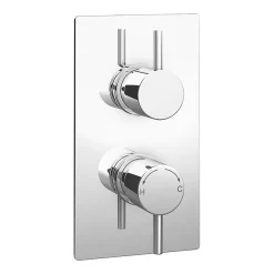 Cruze Bathroom Cruze Twin Concealed Shower Valve Inc. Ultra Thin Head + Vertical Arm -Shower Baths Discount crzpk001 n d1