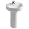 Ideal Standard Connect Sphere 1TH Basin + Pedestal -Shower Baths Discount cs501thf l