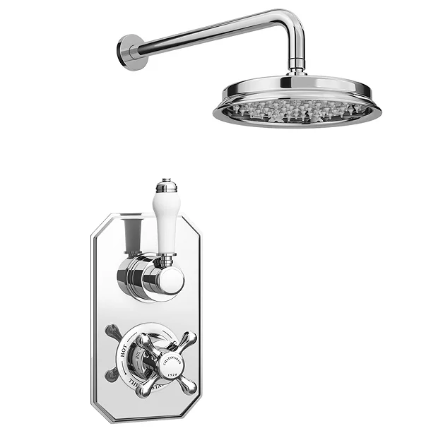 Chatsworth 1928 Traditional Shower Package With Concealed Valve + 8" AirTec Head 4 Chatsworth 1928 Traditional Shower Package With Concealed Valve + 8" AirTec Head - Image 2