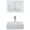 Crosswater - Gerona 1 Tap Hole Countertop Or Wall Mounted Basin - 425 X 305mm -Shower Baths Discount ct0037ucw d1