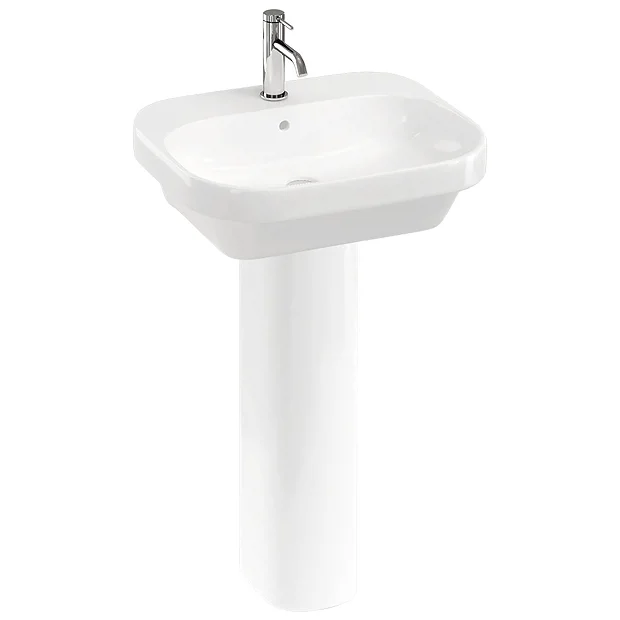 Britton Bathrooms Curve2 550mm 1TH Basin With Full Pedestal 4 Britton Bathrooms Curve2 550mm 1TH Basin With Full Pedestal - Image 2