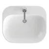 Britton Bathrooms Curve2 550mm 1TH Basin With Full Pedestal -Shower Baths Discount cu50sped d1