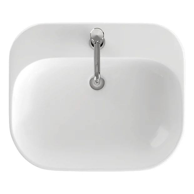 Britton Bathrooms Curve2 550mm 1TH Basin With Full Pedestal 3 Britton Bathrooms Curve2 550mm 1TH Basin With Full Pedestal