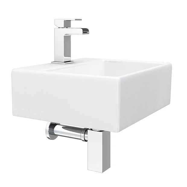 Victorian Plumbing Cubetto Wall Hung Basin With Tap Package - 1 Tap Hole 6 Victorian Plumbing Cubetto Wall Hung Basin With Tap Package - 1 Tap Hole - Image 4