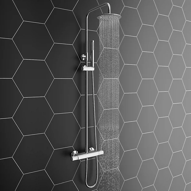 Cove Modern Round Thermostatic Shower Chrome 4 Cove Modern Round Thermostatic Shower Chrome - Image 2