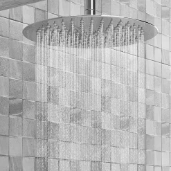 Cruze Bathroom Cruze Round Wall Mounted Thermostatic Shower Valve With Handset + 300mm Fixed Shower Head -Shower Baths Discount czsvhpk3d3