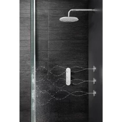 Crosswater - Dial Central 2 Control Shower Valve With 3 Body Jets, Fixed Head & Arm