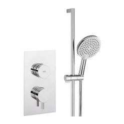 Crosswater Dial Kai Lever 1 Control Shower Valve With Pier Shower Kit -Shower Baths Discount dialkai18 l