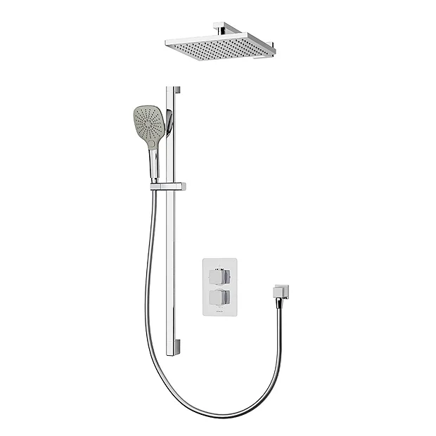 Aqualisa Dream Square Thermostatic Mixer Shower With Adjustable And Wall Fixed Heads 5 Aqualisa Dream Square Thermostatic Mixer Shower With Adjustable And Wall Fixed Heads - Image 3