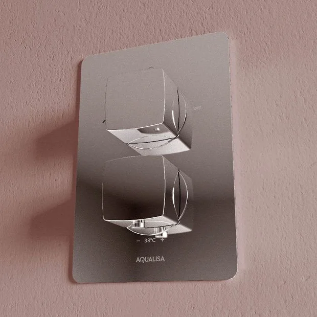 Aqualisa Dream Square Thermostatic Mixer Shower With Adjustable And Wall Fixed Heads 8 Aqualisa Dream Square Thermostatic Mixer Shower With Adjustable And Wall Fixed Heads - Image 6