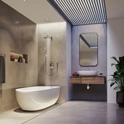 Aqualisa Dream Round Thermostatic Mixer Shower With Adjustable Head, Wall Fixed Head And Bath Fill -Shower Baths Discount drmdcv3.adfwbtx.rnd d1