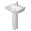 Duravit DuraStyle 550mm 1TH Washbasin Med + Full Pedestal -Shower Baths Discount dsm551thfp l
