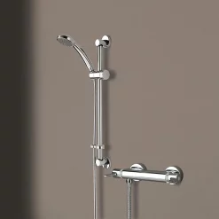 Bristan Design Utility Lever Bar Mixer With Adjustable Riser Kit & Fast Fit Wall Fixings -Shower Baths Discount dul2shxarffc d1