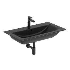 Ideal Standard Connect Air Silk Black 840mm Wall Mounted / Vanity Basin -Shower Baths Discount e0279v3.ai1