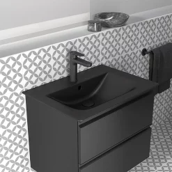 Ideal Standard Connect Air Silk Black 640mm Wall Mounted / Vanity Basin - E0279V3