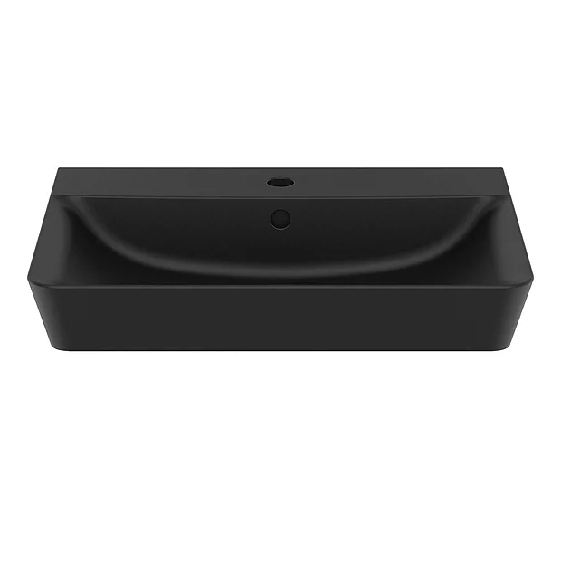 Ideal Standard Connect Air Cube Silk Black 600mm Wall Mounted / Vanity Basin 6 Ideal Standard Connect Air Cube Silk Black 600mm Wall Mounted / Vanity Basin - Image 4