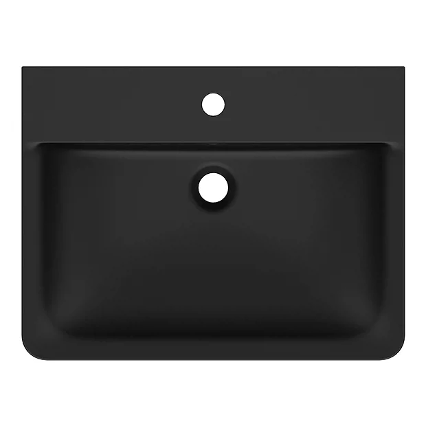 Ideal Standard Connect Air Cube Silk Black 600mm Wall Mounted / Vanity Basin 7 Ideal Standard Connect Air Cube Silk Black 600mm Wall Mounted / Vanity Basin - Image 5