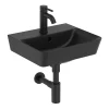 Ideal Standard Connect Air Cube Silk Black 400mm Wall Mounted / Vanity Basin -Shower Baths Discount e0307v3.ai2