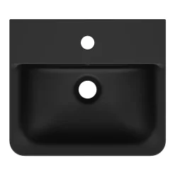 Ideal Standard Connect Air Cube Silk Black 400mm Wall Mounted / Vanity Basin 11 Ideal Standard Connect Air Cube Silk Black 400mm Wall Mounted / Vanity Basin -Shower Baths Discount e0307v3.ai4