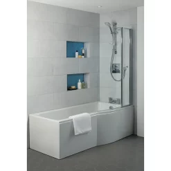 Ideal Standard Connect Air 1700mm P-Shaped Shower Bath -Shower Baths Discount e108301 d1