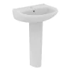 Ideal Standard Eurovit+ 550mm 1 Tap Hole Basin + Pedestal 1 Ideal Standard Eurovit+ 550mm 1 Tap Hole Basin + Pedestal -Shower Baths Discount e254701 d3