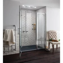 Urlington Bathroom Burlington Eden Thermostatic Single Outlet Exposed Shower Bar Valve & Rigid Riser With Fixed Head -Shower Baths Discount eden1 d2