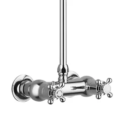 Chatsworth Thermostatic Shower Bar Valve With Rigid Riser & Fixed Head -Shower Baths Discount egtck11 d2