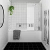 Nuie Square Hinged With Fixed Panel Screen Linton Shower Bath -Shower Baths Discount erss1linton d3