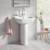 Grohe Euro Ceramic 600mm 1TH Basin + Full Pedestal